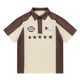 American Style Star Zip Polo Shirt