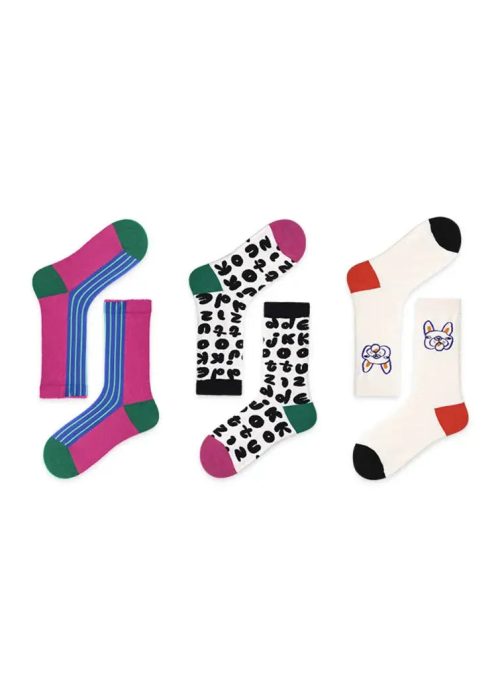 3 PCS Rainbow Mid-tube Socks - Image 2