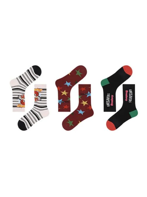 3 PCS Rainbow Mid-tube Socks - Image 4