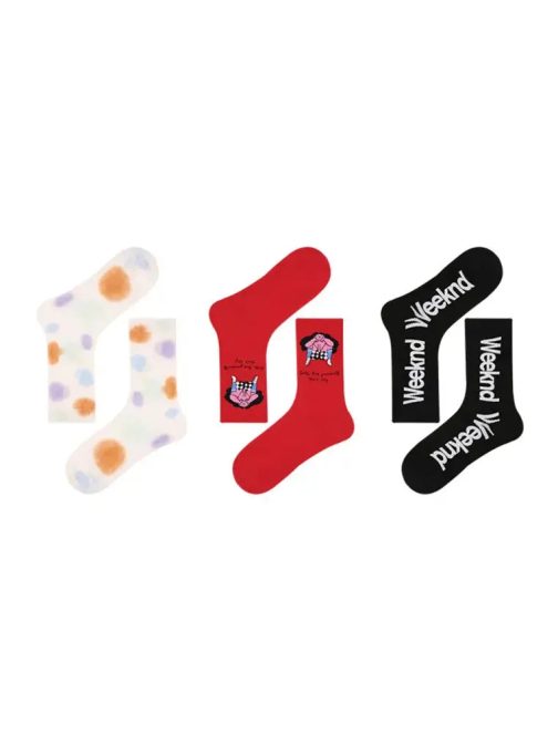 3 PCS Rainbow Mid-tube Socks - Image 5