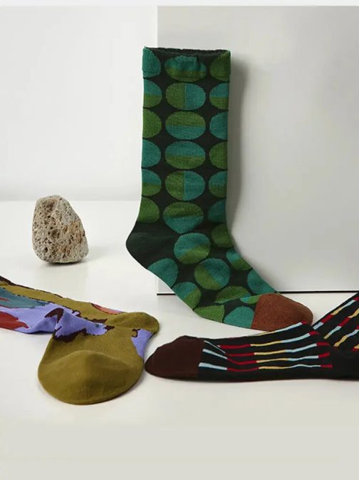 3 PCS Happy Planet Mid-tube Socks - Image 7