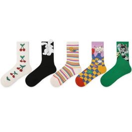 5 PCS Oil Painting Mid-tube Socks
