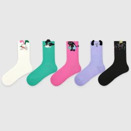5 PCS 3D Colored Puppy Socks