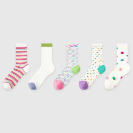 5 PCS Geometry Midtube Socks