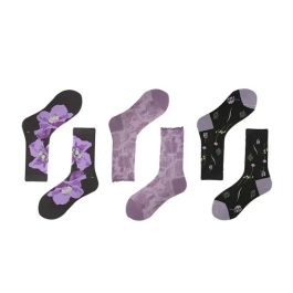 3 PCS Vintage Color Matching Socks