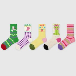 5 PCS Colorful Cartoon Socks