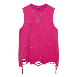 Sequin Ripped Vest Tees