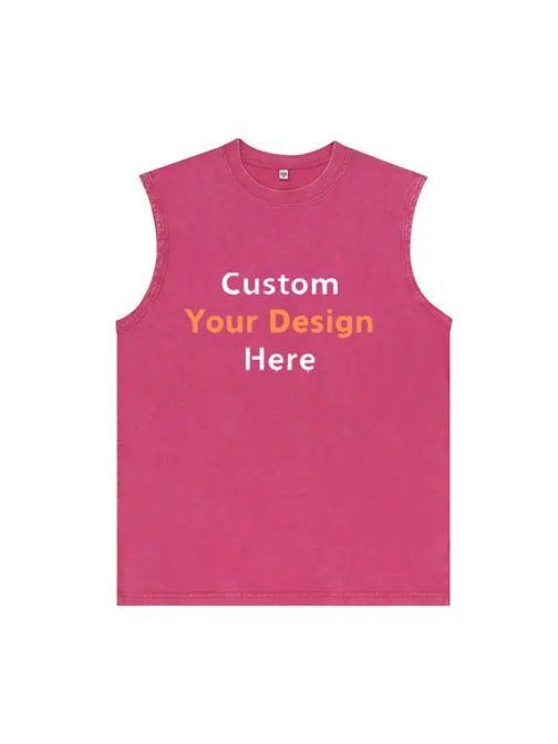 230g Washed Sleeveless Tees with Custom Embroidery - Image 5