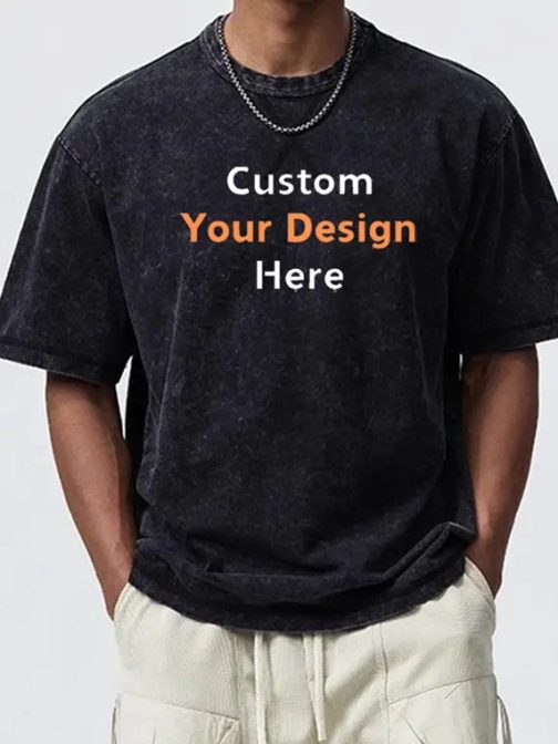 230g Vintage T-shirts with Custom Embroidery - Image 2